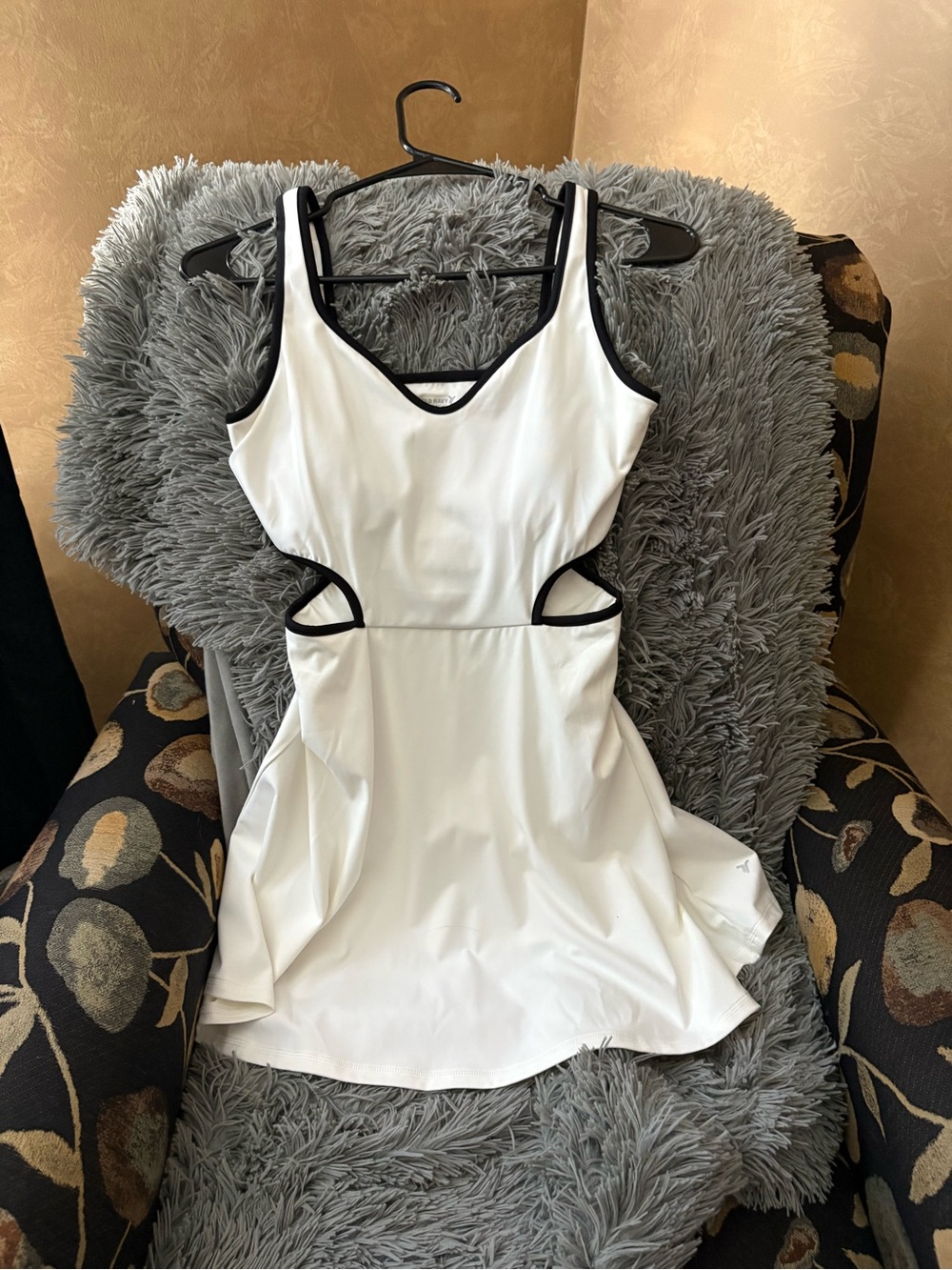 Old Navy Active White Tank with Black Trim